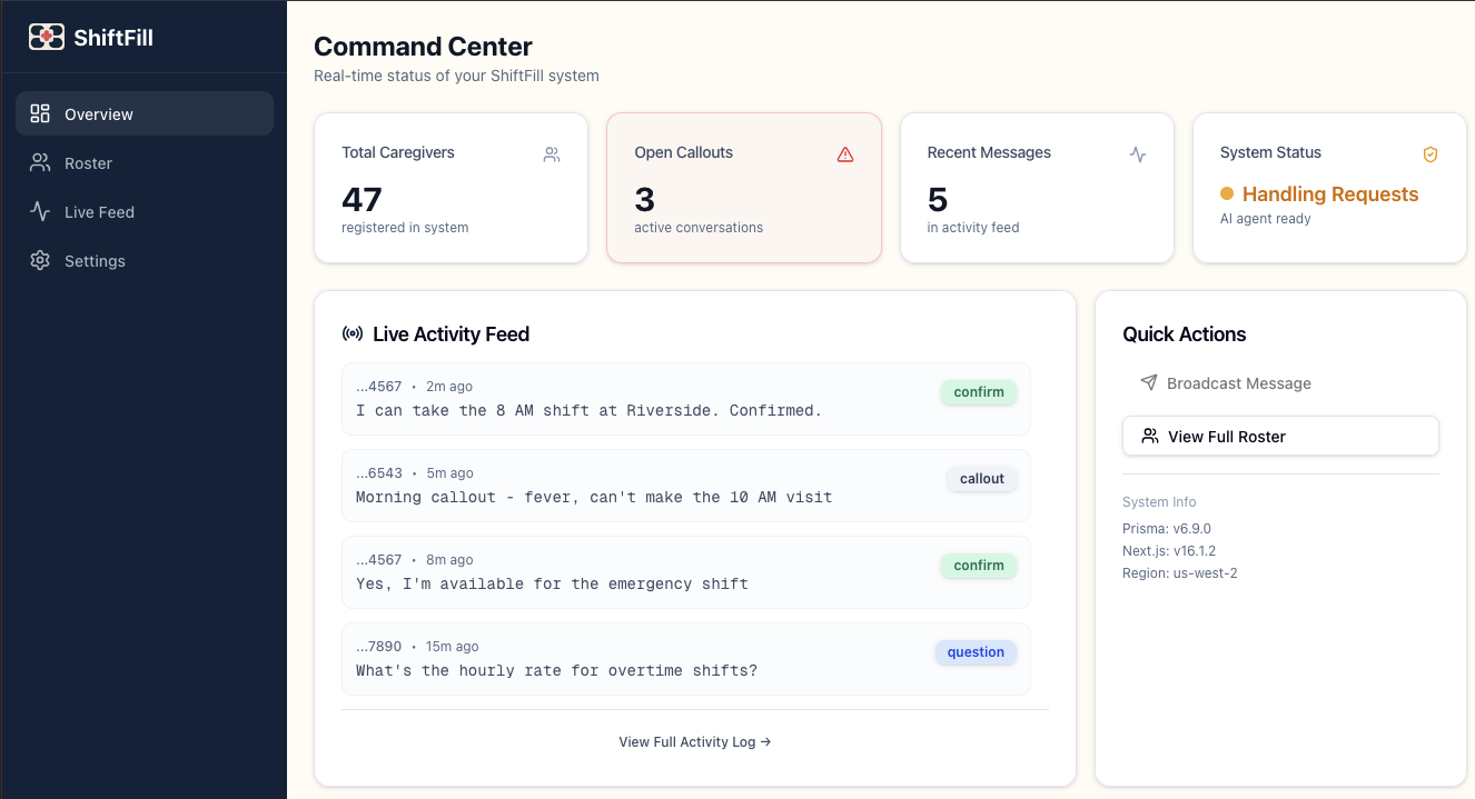 Shift Fill AI in action